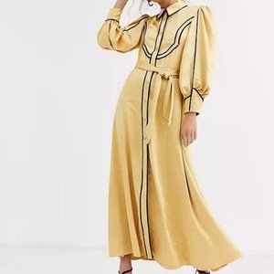C/Meo Collective Western Detail Shirt Dress in Yellow
